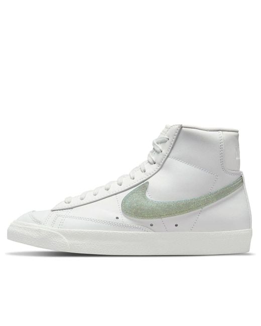 Nike White (Wmns) Blazer Mid '77 Essential 'Glitter Swoosh
