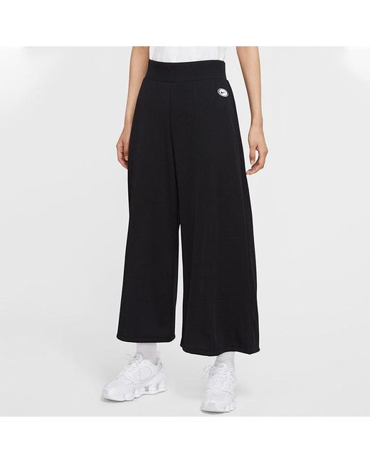 Nike Black (Wmns) Sportswear Ribbed Knitting Trousers