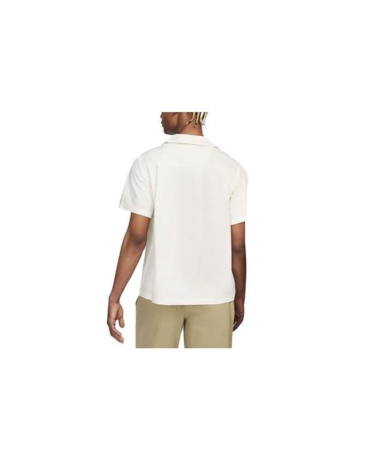 Nike White Sb Short Sleeve Bowling Shirt for men