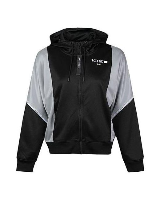 Nike Black (Wmns) Sportswear Logo Printing Hooded Jacket