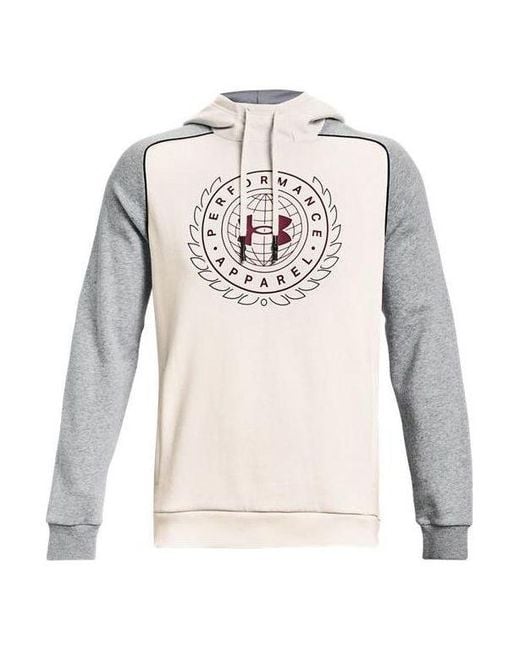 Under Armour Gray Rival Varsity Fleece Hoodie for men