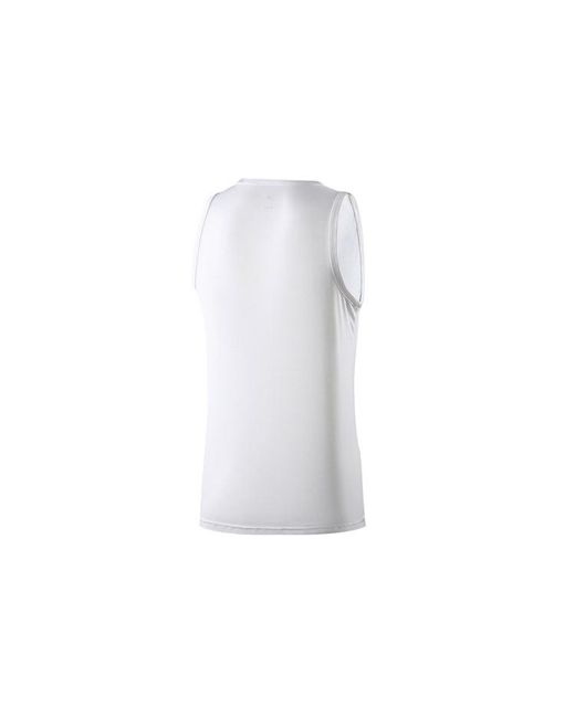 Adidas White Printing Logo Basketball Sports Vest for men