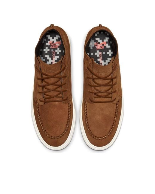 Nike Brown Zoom Stefan Janoski Mid Crafted Sb 'Light British Tan' for men