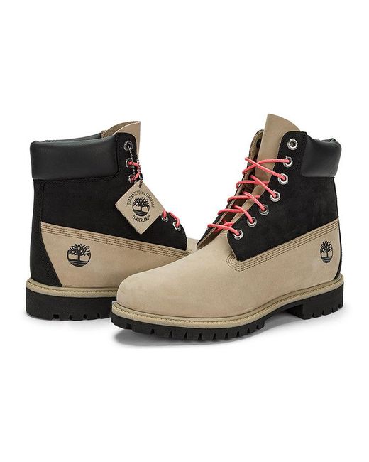 Timberland Black Premium 6 Inch Waterproof Boots Regenerative Leather' for men