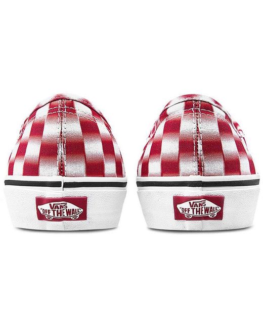 Vans Red Authentic 'Blur Check for men