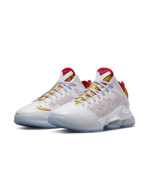 Nike White Flintstone X Lebron 19 Low 'Magic Fruity Pebbles' for men