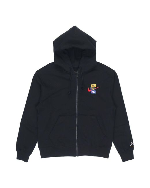 Nike Blue Woven Label Logo Sports Hooded Jacket Autumn for men