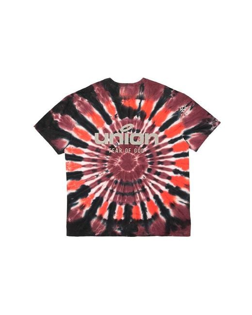 Fear Of God Red Fw21 Vintage Tee X Union La 'Tie-Dye' for men