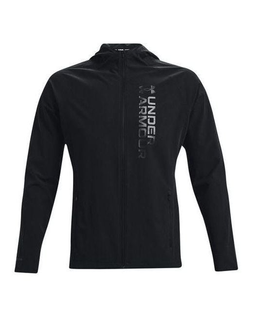 Under Armour Blue Out The Storm Waterproof Light Woven Running Sports Hooded Jacket for men