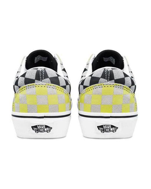 Vans Blue Old Skool Checkerboard Blackyellow for men