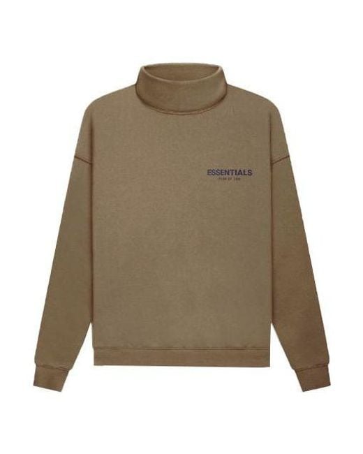 Fear Of God Green Fw21 Pullover Mock Neck Sweatshirt 'Harvest' for men