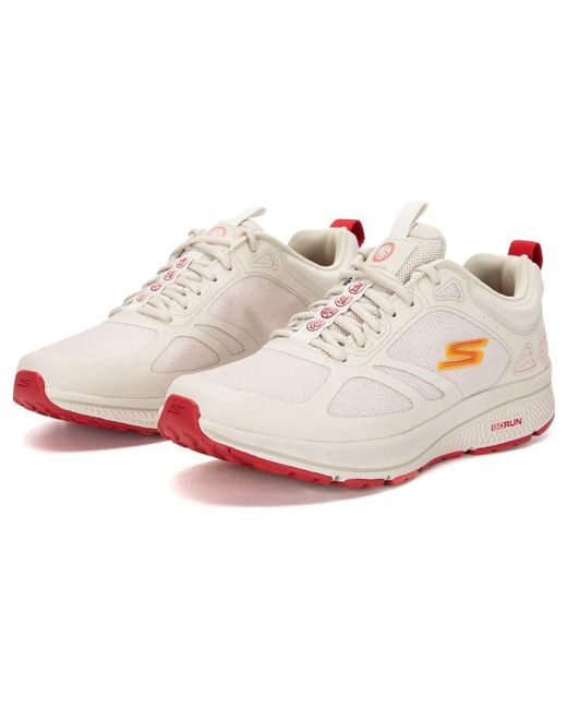 Skechers White Go Run Consistent Shoes 'Cream' for men