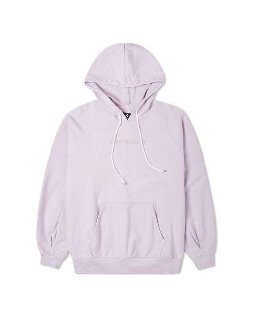 Converse Purple (Wmns) Logo Embroidery Knitting Hoodie