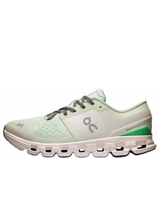 On Shoes White (Wmns) Cloud X 4 'Aloe Honeydew'
