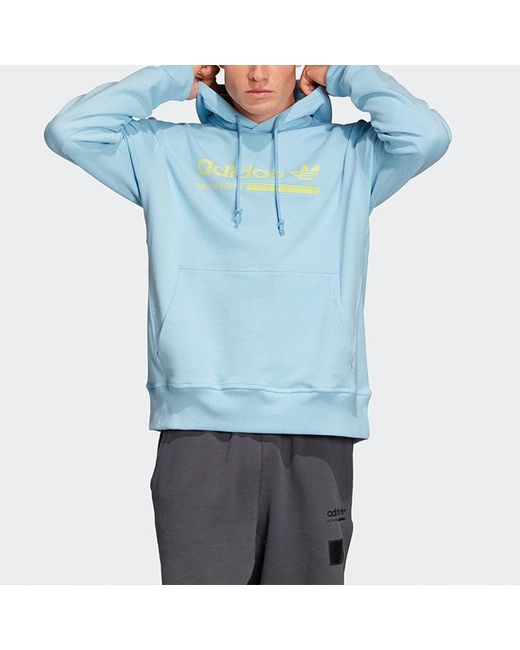 Adidas Blue Originals Kaval Series Printing Logo Casual Sports Pullover for men