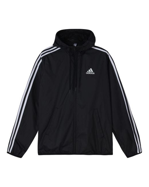 Adidas Black Casual Sports Woven Hooded Windproof Jacket for men