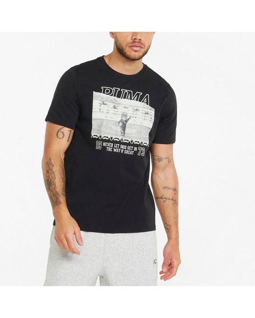 PUMA Black Dylan Graphic T-Shirt for men