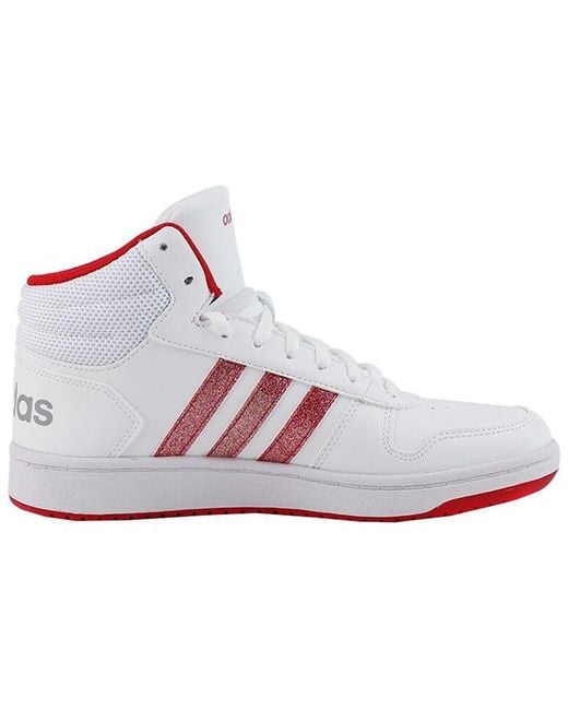 Adidas White (Wmns) Hoops 2.0 Mid