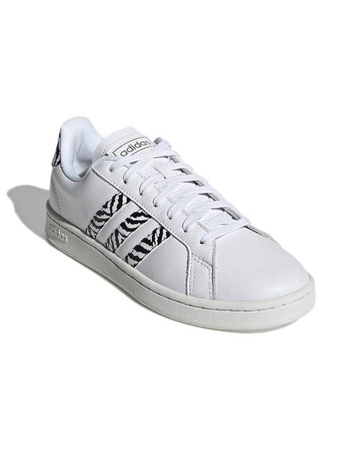 Adidas White (Wmns) Grand Court 'Zebra'
