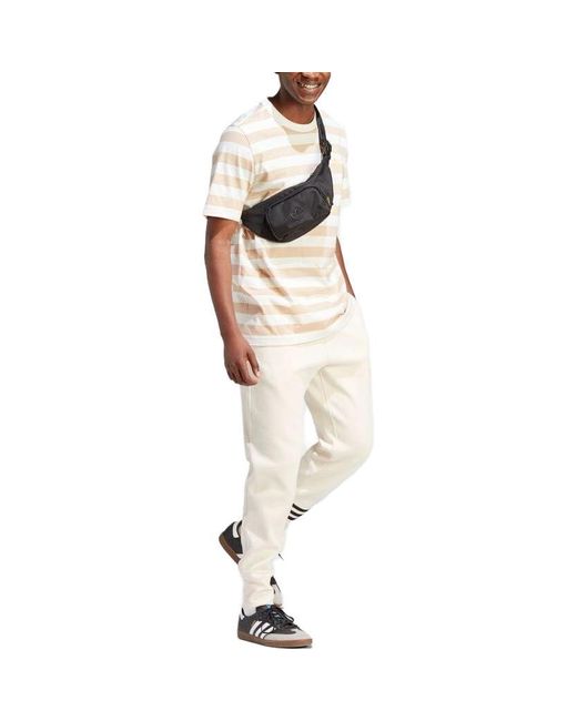 Adidas White Nice Striped Tee for men