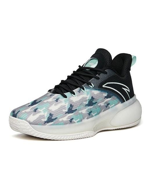 Anta Blue Cement Bubble Basketball Shoes for men