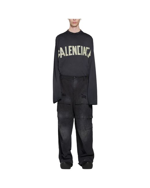 Balenciaga Black Large Cargo Pants for men