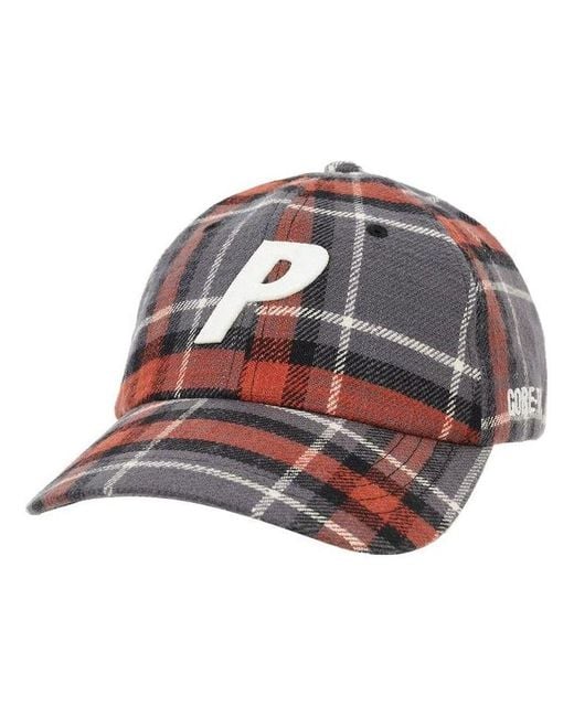 Palace Red Gore-Tex Plaid 6-Panel Cap
