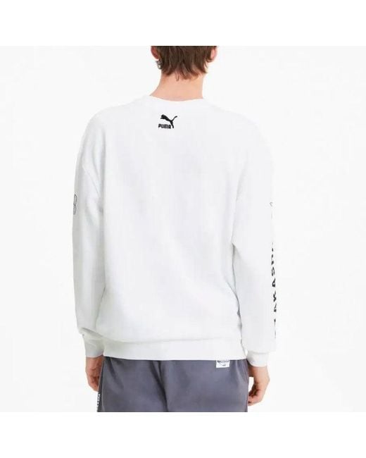 PUMA White X Tyakasha Crewneck Hoody for men