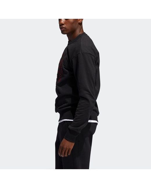 Adidas Blue Basketball Sports Round Neck Pullover for men