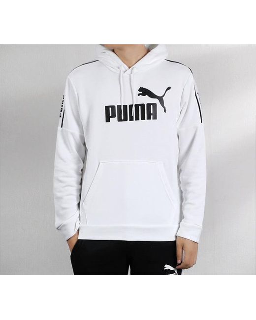PUMA White Amplified Hoody Tr Basic Series for men