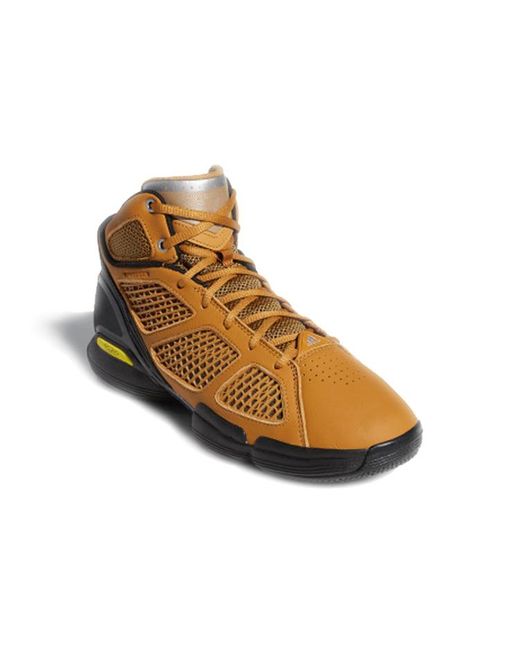 Adidas Brown Adizero Rose 1.5 Vintage Basketball Shoes 'Mesa Cblack' for men