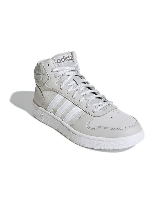 Adidas White Hoops 2.0 Mid for men
