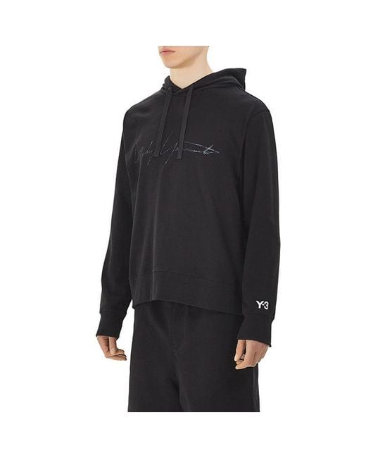 Adidas Black Y-3 Drawstring Hooded Long Sleeves Casual for men