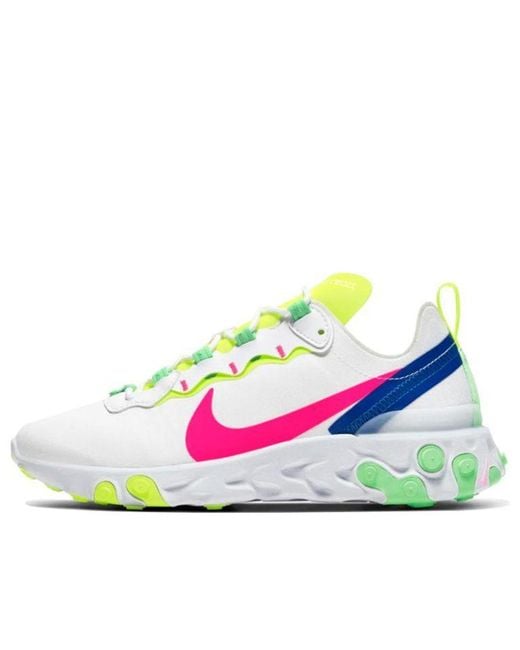 nike react element 55 white psychic purple hyper pink
