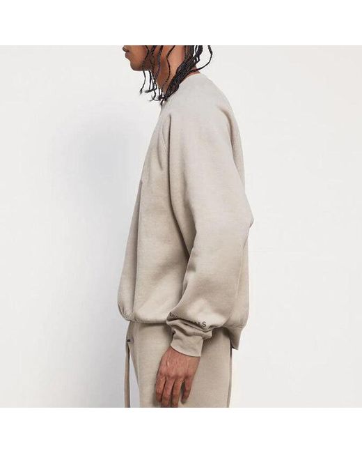 Fear Of God White Fw20 Core Crew Neck Sweatshirt 'Taupe' for men