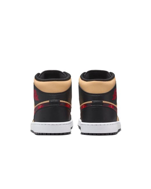 Nike Air Jordan 1 Mid Se Black/multi-color/sesame/fire Red/whitedz5329-001