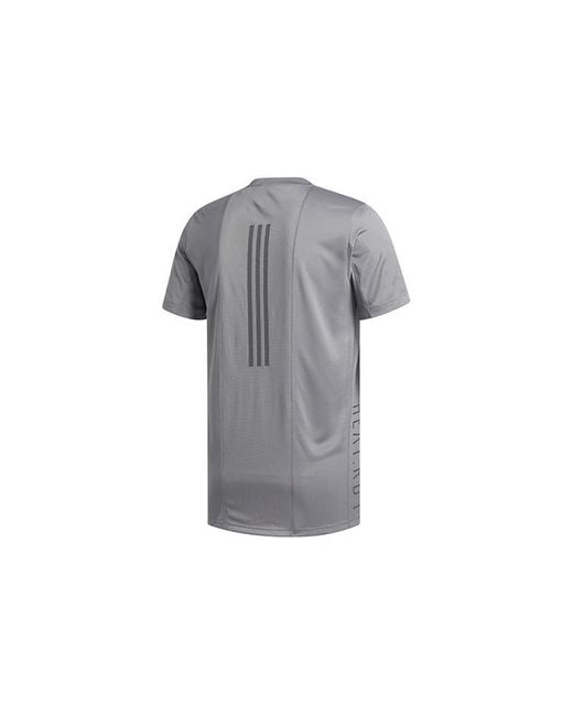 Adidas Gray Soccer/Football Training Sports Round Neck Short Sleeve for men