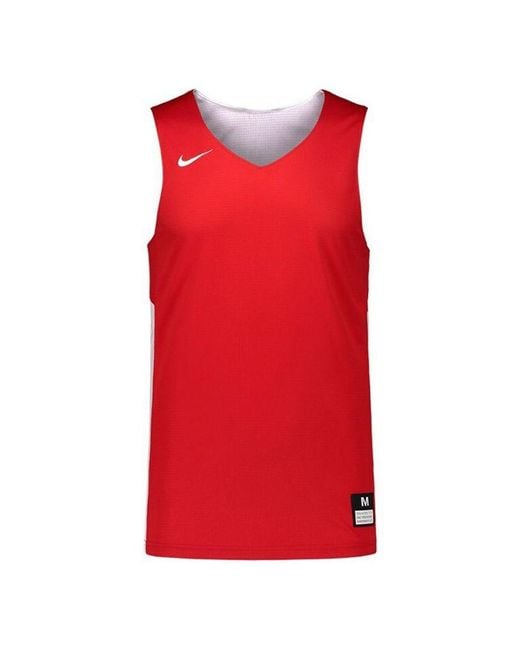 Nike Red M Nk Tank Reversible Breathable Sports Vest for men