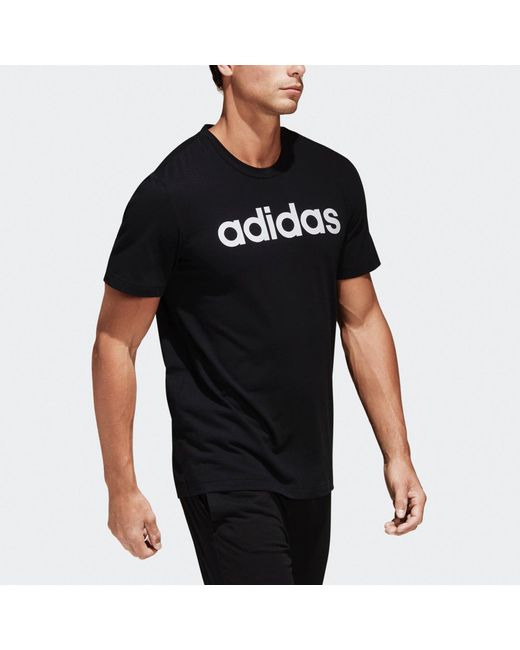 Adidas Black Comm M Tee Logo Printing Sports Knit Short Sleeve for men