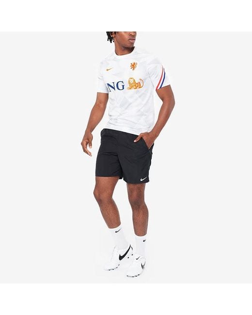 Nike Blue Netherlands National Team 20/21 Pre Match Jersey for men