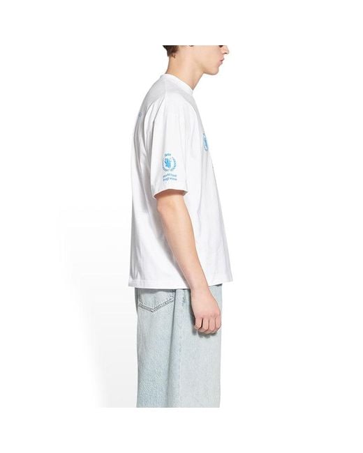 Balenciaga White X Wfp T-Shirt Medium Fit for men