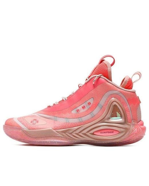 361 Degrees Pink X Aaron Gordon Qu!K Lite Kungfu Dunk Sport Basketball Shoes for men