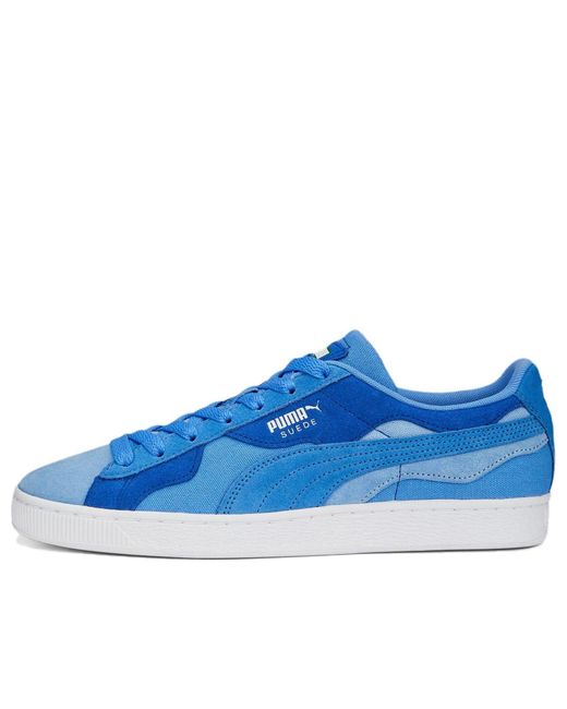 Puma blue top suede shoes mens