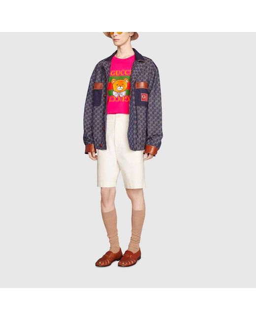 Gucci Pink Kai X Crossover Ss21 Loose Round Neck Short Sleeve for men