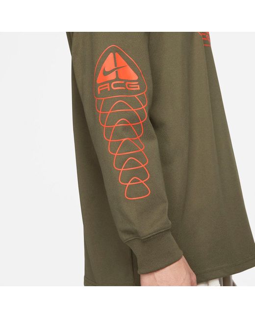 Nike Green Acg Long Sleeve Tee for men