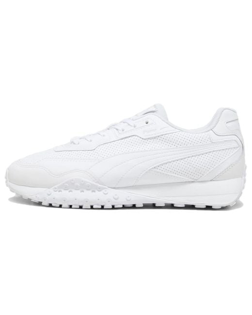 PUMA White Blktop Rider Leather Glacial'