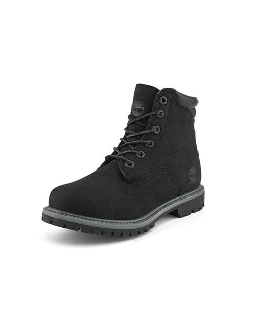 Timberland Black (Wmns) Waterville 6-Inch Waterproof Wide-Fit Boots