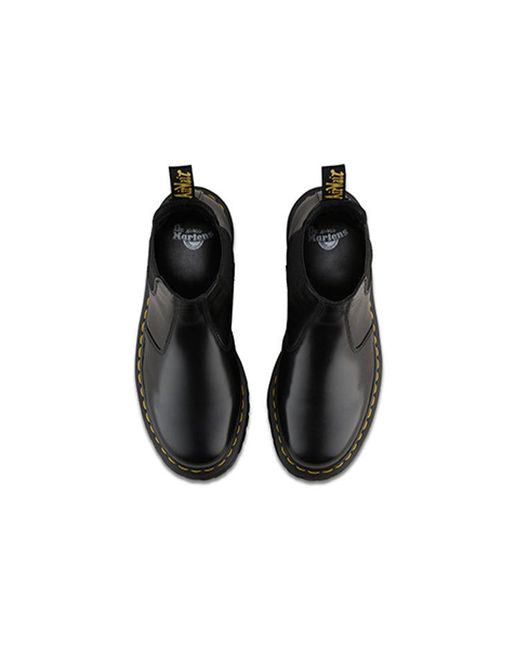 Dr. Martens Black 2976 Quad Leather Platform Chelsea Boots for men