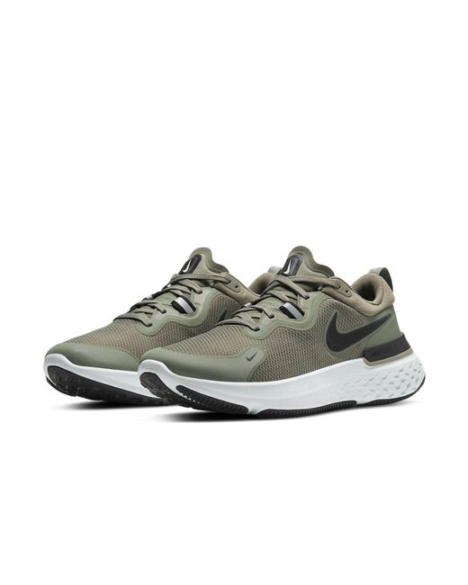 Nike Gray React Miler Armygreen for men