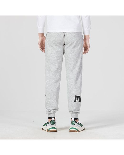 PUMA Gray Power Sweatpants 'Light' for men